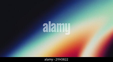 Vivace retro psichedelico grigio gradiente sfondo arancione blu astratto poster banner intestazione copertina design Foto Stock