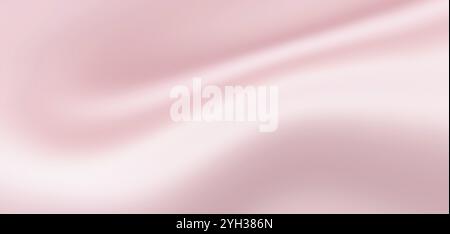 Luce di sfondo sfumata astratta rosa, elegante e liscia struttura drappeggi pastello satinato, spazio per copia banner Foto Stock