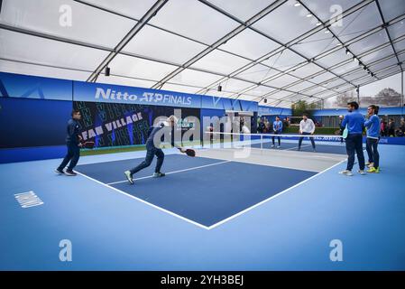 Torino, Italia. 9 novembre 2024. Inaugurazione del fan Village per le Nitto ATP Finals 2024 presso il Pala Alpitour di Torino, Italia - sabato 9 novembre 2024 - Matteo Secci/ crediti: LaPresse/Alamy Live News Foto Stock