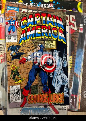 Copertina del fumetto della rivista vintage Captain America Marvel Comics 1968 Series n. 397 Foto Stock