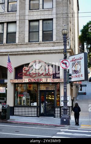 Loris Diner al 500 di Sutter Street. Foto Stock