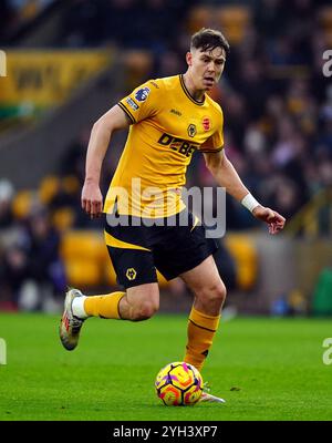 Jorgen Strand Larsen dei Wolverhampton Wanderers durante la partita di Premier League a Molineux, Wolverhampton. Data foto: Sabato 9 novembre 2024. Foto Stock