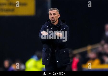 Wolverhampton, Regno Unito. 9 novembre 2024. WOLVERHAMPTON, INGHILTERRA - 9 NOVEMBRE: Gary o'Neil, allenatore dei Wolverhampton Wanderers FC, guarda durante la partita di Premier League tra Wolverhampton Wanderers FC e Southampton FC a Molineux il 9 novembre 2024 a Wolverhampton, Inghilterra. (Foto di René Nijhuis/MB Media) credito: MB Media Solutions/Alamy Live News Foto Stock