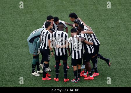 Rio de Janeiro, Brasile. 9 novembre 2024. Giocatori del Botafogo prima della partita tra Botafogo e Cuiaba, per la serie A 2024 brasiliana, allo stadio Nilton Santos, a Rio de Janeiro il 9 novembre 2024. Foto: Nadine Freitas/DiaEsportivo/Alamy Live News crediti: DiaEsportivo/Alamy Live News Foto Stock