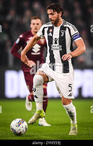 Torino, Italie. 9 novembre 2024. Manuel LOCATELLI della Juventus durante il campionato italiano di serie A tra Juventus FC e Torino FC il 9 novembre 2024 allo stadio Allianz di Torino - foto Matthieu Mirville (A Gandolfo)/DPPI Credit: DPPI Media/Alamy Live News Foto Stock