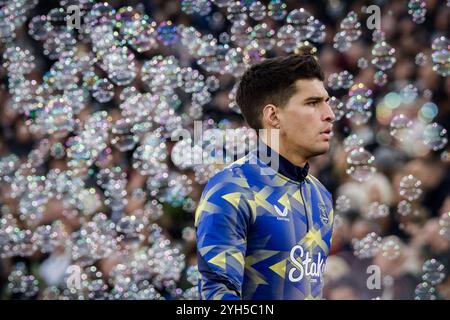 Londra, Regno Unito. 9 novembre 2024. Londra, Inghilterra, 9 novembre 2024: Joao Virginia (12 Everton) prima della partita di Premier League tra West Ham e Everton al London Stadium di Londra, Inghilterra. (Pedro Porru/SPP) credito: SPP Sport Press Photo. /Alamy Live News Foto Stock