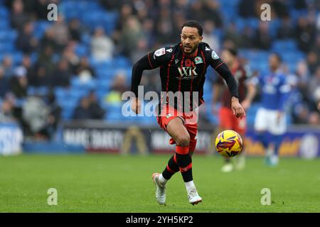 Cardiff, Regno Unito. 9 novembre 2024. Lewis Baker dei Blackburn Rovers in azione. Partita del campionato EFL Skybet, Cardiff City contro Blackburn Rovers al Cardiff City Stadium di Cardiff, Galles, sabato 9 novembre 2024. Questa immagine può essere utilizzata solo per scopi editoriali. Solo per uso editoriale, foto di Andrew Orchard/Andrew Orchard fotografia sportiva/Alamy Live news credito: Andrew Orchard fotografia sportiva/Alamy Live News Foto Stock