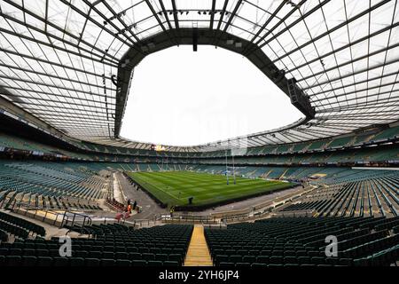 Vista generale dell'Allianz Stadium, sede dell'Inghilterra prima della partita di rugby a 15 delle Autumn Nations Series 2024 tra Inghilterra e Australia il 9 novembre 2024 all'Allianz Stadium di Twickenham, Inghilterra Foto Stock