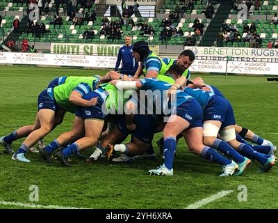 Benetton Treviso contro Leinster in Rugby URC Foto Stock