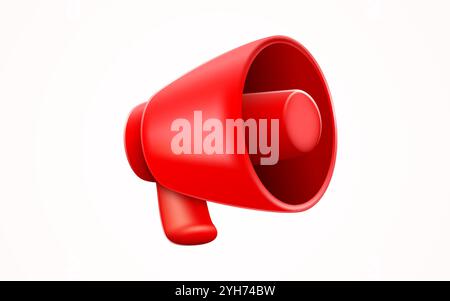 megafono 3d o altoparlante. Illustrazione vettoriale Illustrazione Vettoriale