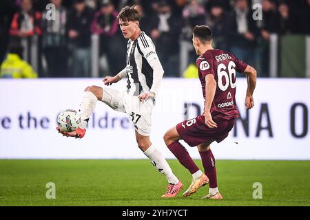 Torino, Italie. 9 novembre 2024. Nicolo SAVONA della Juventus durante il campionato italiano di serie A tra Juventus FC e Torino FC il 9 novembre 2024 allo stadio Allianz di Torino - foto Matthieu Mirville (A Gandolfo)/DPPI Credit: DPPI Media/Alamy Live News Foto Stock