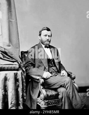 Il presidente Ulysses S. Grant. Circa 1868-72. Foto di Mathew Brady Studio. Foto Stock