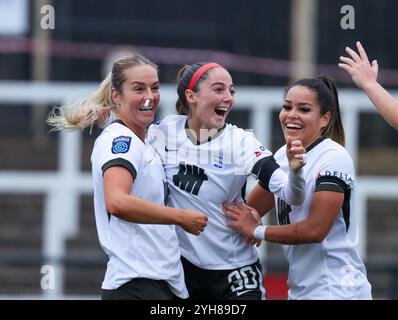 Londra, Regno Unito. 10 novembre 2024. Neve Herron (30 Birmingham City) celebra il suo gol durante la partita del Barclays Womens Championship tra London City Lionesses e Birmingham City a Hayes Lane a Bromley, Londra, Inghilterra, domenica 10 novembre 2024. (Claire Jeffrey/SPP) credito: SPP Sport Press Photo. /Alamy Live News Foto Stock