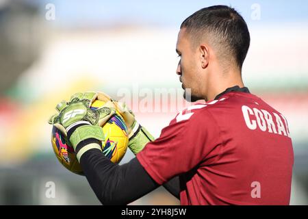 Lisboa, Portogallo. 10 novembre 2024. Estádio Jose Gomes Rui Encarnaceo ha visto in warm up durante la Liga Portugal Betclic 2024/25 match tra Estrela da Amadora e Nacional da Madeira a Estádio Jose Gomes il 10 novembre 2024 a Lisboa, Portogallo. (Miguel Lemos/SPP) credito: SPP Sport Press Photo. /Alamy Live News Foto Stock