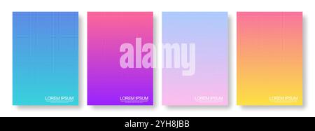 Design minimo della copertina, layout della pagina, libro, modello di poster e design di volantini. Sfondo colorato astratto con una texture sfumata Illustrazione Vettoriale