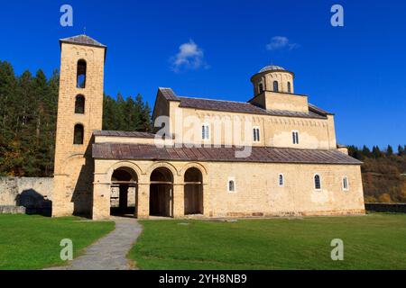 Monastero di Sopocani, patrimonio dell'umanità dell'UNESCO, chiesa medievale serba Foto Stock