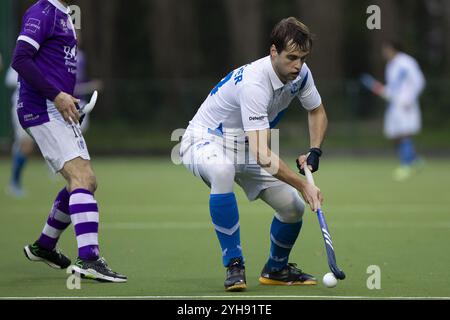 Anversa, Belgio. 10 novembre 2024. Amaury Bellenger di Uccle nella foto durante una partita di hockey tra Beerschot e Uccle Sport, domenica 10 novembre 2024 ad Anversa, il giorno 11 del campionato belga di hockey di prima divisione. BELGA FOTO KRISTOF VAN ACCOM credito: Belga News Agency/Alamy Live News Foto Stock