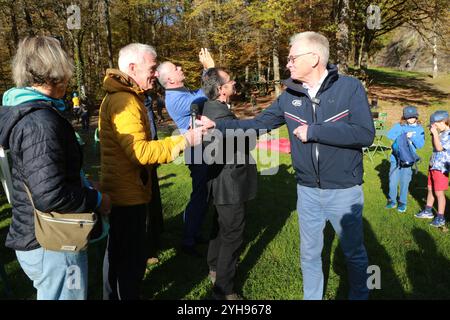 Rémy Darroux, Sous-Préfet de Bonneville, Jean-Marc Peillex, maire de Saint-Gervais-les-Bains et Martial Saddier, Président du Conseil Départemental de Foto Stock