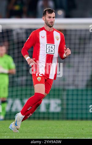 Elche, Spagna. 10 novembre 2024. ELCHE, SPAGNA - 08 NOVEMBRE: Leo Baptistao Centre-forward di UD Almeria in azione durante il LaLiga Hypermotion match tra Elche CF e UD Almeria all'Estadio Manuel Martinez Valero l'8 novembre 2024 a Elche, Spagna. (Foto di Francisco Macia/Photo Players Images/Magara Press) crediti: Magara Press SL/Alamy Live News Foto Stock