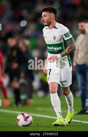 Elche, Spagna. 10 novembre 2024. ELCHE, SPAGNA - 08 NOVEMBRE: Josan Ferrandez ala destra di Elche CF in azione durante il LaLiga Hypermotion match tra Elche CF e UD Almeria all'Estadio Manuel Martinez Valero l'8 novembre 2024 a Elche, Spagna. (Foto di Francisco Macia/Photo Players Images/Magara Press) crediti: Magara Press SL/Alamy Live News Foto Stock