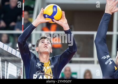 Set by Luca Spirito - Rana Verona durante Itas Trentino vs Rana Verona, partita di pallavolo di serie A maschile a Trento, Italia, 10 novembre 2024 Foto Stock