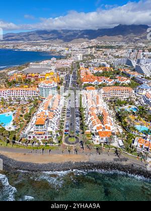 Tenerife, Isole Canarie, Spagna 11.03.2024 Playa Las Americas, immagine aerea. 3 novembre 2024 Foto Stock