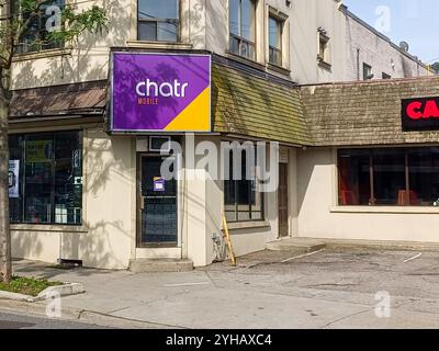 Toronto, ON, Canada – 17 aprile 2024: Visualizza su Chatr mobile sign in Toronto. Foto Stock