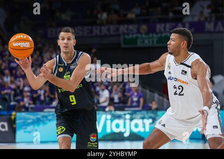 10 novembre 2024; Wizink Center; Liga Endesa; ACB; Real Madrid vs Dreamland Gran Canaria; Brussino (Dreamland Gran Canaria)Liga Endesa ACB Real Madrid - Dreamland Gran Canaria 900/Cordon Press Foto Stock