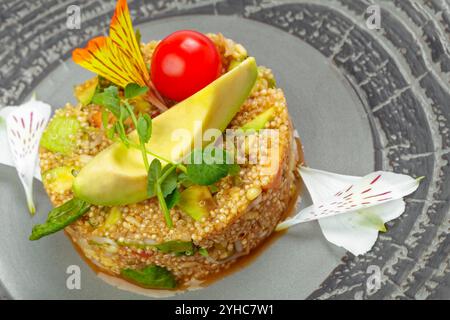 Il Porridge di orzo e grano mix Foto Stock