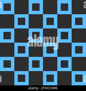 Motivo quadrato retrò con un layout a griglia senza cuciture, perfetto per sfondi, sfondi e progetti digitali. Illustrazione vettoriale di alta qualità Illustrazione Vettoriale