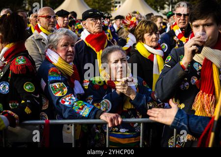 DEN BOSCH - folle durante il calcio d'inizio del carnevale nel centro di Oeteldonk, il nome che la città di Den Bosch porta durante il popolare festival. ANP ROB ENGELAAR netherlands Out - belgio Out Foto Stock