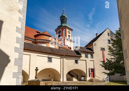 Die römisch-katholische Pfarrkirche Mariä Himmelfahrt a Tiengen, Waldshut-Tiengen, Baden-Württemberg, Deutschland | cattolica Romana Santa Maria Assumpti Foto Stock