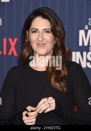 Los Angeles, Stati Uniti. 10 novembre 2024. D'Arcy Carden arriva all'evento "A Man on the Inside" Premiere tenutosi al Tudum Theater di Los Angeles, CALIFORNIA, il 10 novembre 2024. © Janet Gough/AFF-USA. Credito COM: AFF/Alamy Live News Foto Stock