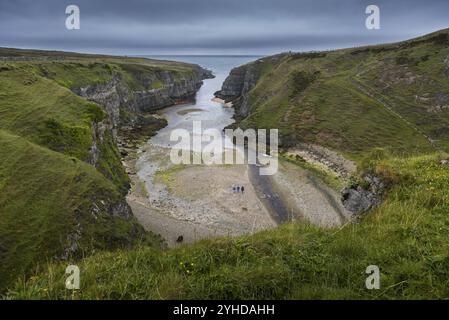 Geodha Smoo Bay, Durness, County Sutherland, Scozia, Regno Unito, Europa Foto Stock