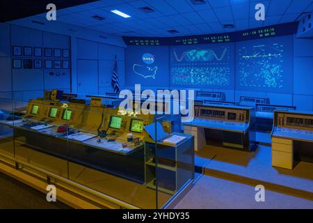 Centro storico di controllo missione di Houston presso Space Adventure - esperienza NASA - Canela, Rio grande do sul, Brasile Foto Stock