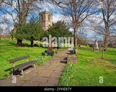 Regno Unito, South Yorkshire, Sheffield, Ecclesfield, St Mary's Church. Foto Stock