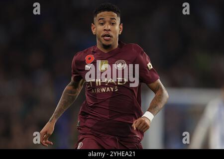 Brighton e Hove, Regno Unito. 9 novembre 2024. Savinho del Manchester City durante la partita di Premier League all'AMEX Stadium, Brighton e Hove. Il credito per immagini dovrebbe essere: Paul Terry/Sportimage Credit: Sportimage Ltd/Alamy Live News Foto Stock