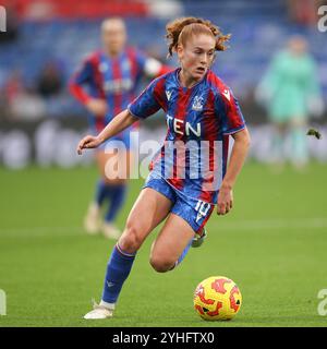 Londra, Regno Unito. 9 novembre 2024. Annabel Blanchard di Crystal Palace Women in azione durante la partita di Super League femminile tra Crystal Palace Women e Manchester City Women a Selhurst Park, Londra, Inghilterra, il 3 novembre 2024. Foto di Ken Sparks. Solo per uso editoriale, licenza richiesta per uso commerciale. Non utilizzare in scommesse, giochi o pubblicazioni di singoli club/campionato/giocatori. Crediti: UK Sports Pics Ltd/Alamy Live News Foto Stock