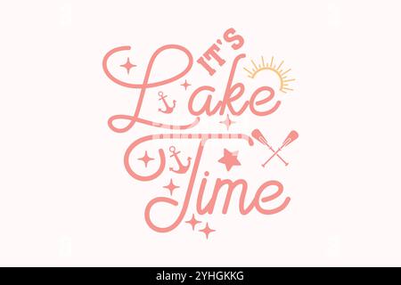 T-shirt Lake SVG Illustrazione Vettoriale