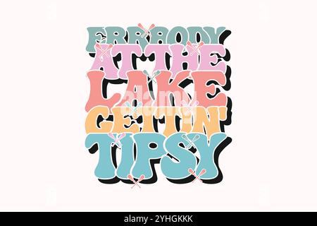 T-shirt Lake SVG Illustrazione Vettoriale