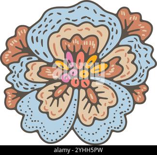 Vettoriale decorativo con motivo floreale Illustrazione Vettoriale