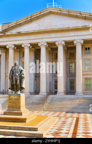 Washington, DC, Stati Uniti d'America - settembre 09,2017 : facciata US Treasury Department e Ispettore Generale Ufficio. Foto Stock