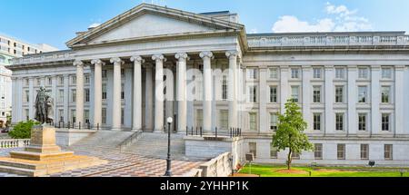 Washington, DC, Stati Uniti d'America - settembre 09,2017 : facciata US Treasury Department e Ispettore Generale Ufficio. Foto Stock