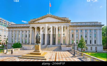 Washington, DC, Stati Uniti d'America - settembre 09,2017 : facciata US Treasury Department e Ispettore Generale Ufficio. Foto Stock