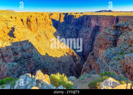 Naturale stupefacente formazione geologica - parte finale del Grand Canyon in Arizona Stati Uniti d'America. Foto Stock