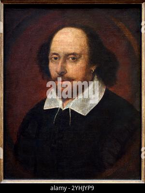 William Shakespeare, 1564-1616, circa 1600-1610, associato a John Taylor, National Portrait Gallery, Londra, Regno Unito Foto Stock