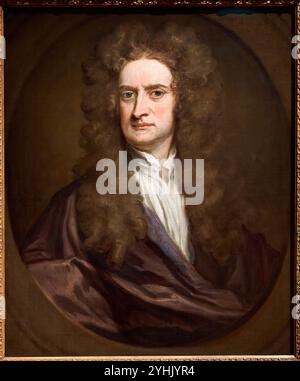 Sir Isaac Newton, (1642-1727), 1702, di Sir Godfrey Kneller, National Portrait Gallery, Londra, Regno Unito Foto Stock