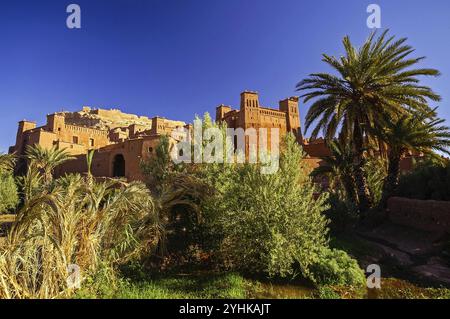 Kasbahs de Ait Benhaddou (XVI secolo) . Montagne dell'Atlante. Marocco. Maghreb. Africa Foto Stock