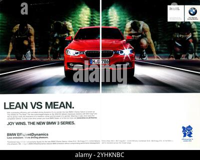 Annuncio BMW serie 3 2012 - "The Athlete on the Road" Foto Stock