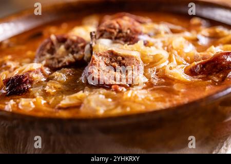 Zuppa di cavolo di Natale, un tradizionale piatto natalizio dell'Europa orientale. Foto Stock